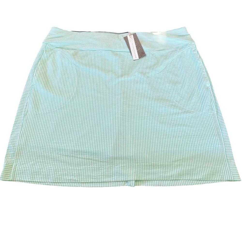 NWT | Fairway & Greene | Aqua Isle -Mint Green & White | Golf Skort | Size XL